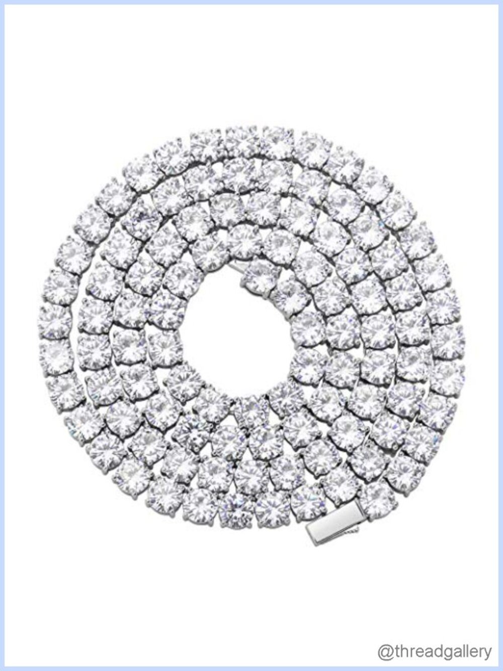 5MM Tennis Necklace Choker Gold Plated Cubic Zirconia Unisex 16-30 Inch